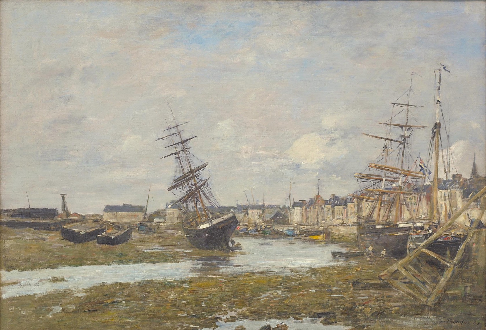 Eugène Louis Boudin, The Port of Trouville (Le Port de Trouville)